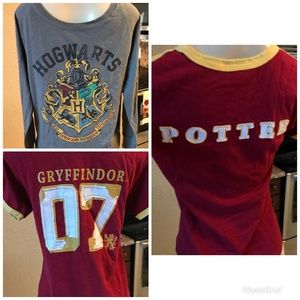 Harry Potter Gryffindor & Hogwards Shirts M/L